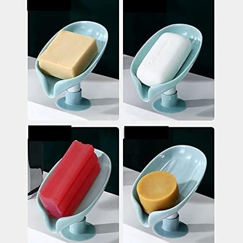 Soap Holder-Leaf Shaped Soap Box Soap Holder for Kitchen & Bathroom Plastic Soap Bar Holder ,Soap Case Buy 1 Get 1