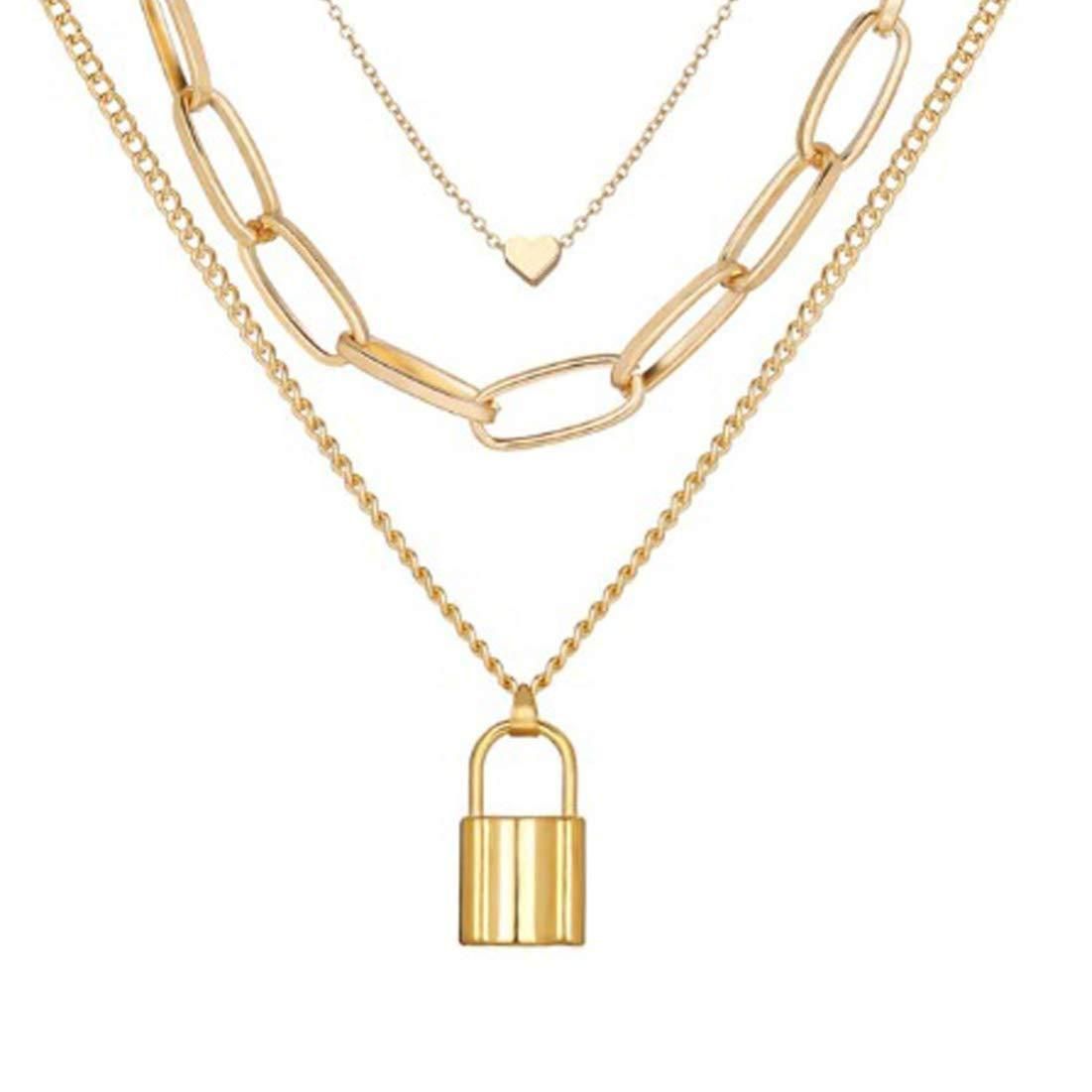Lock Gold Plated Minimal Stylish Necklace