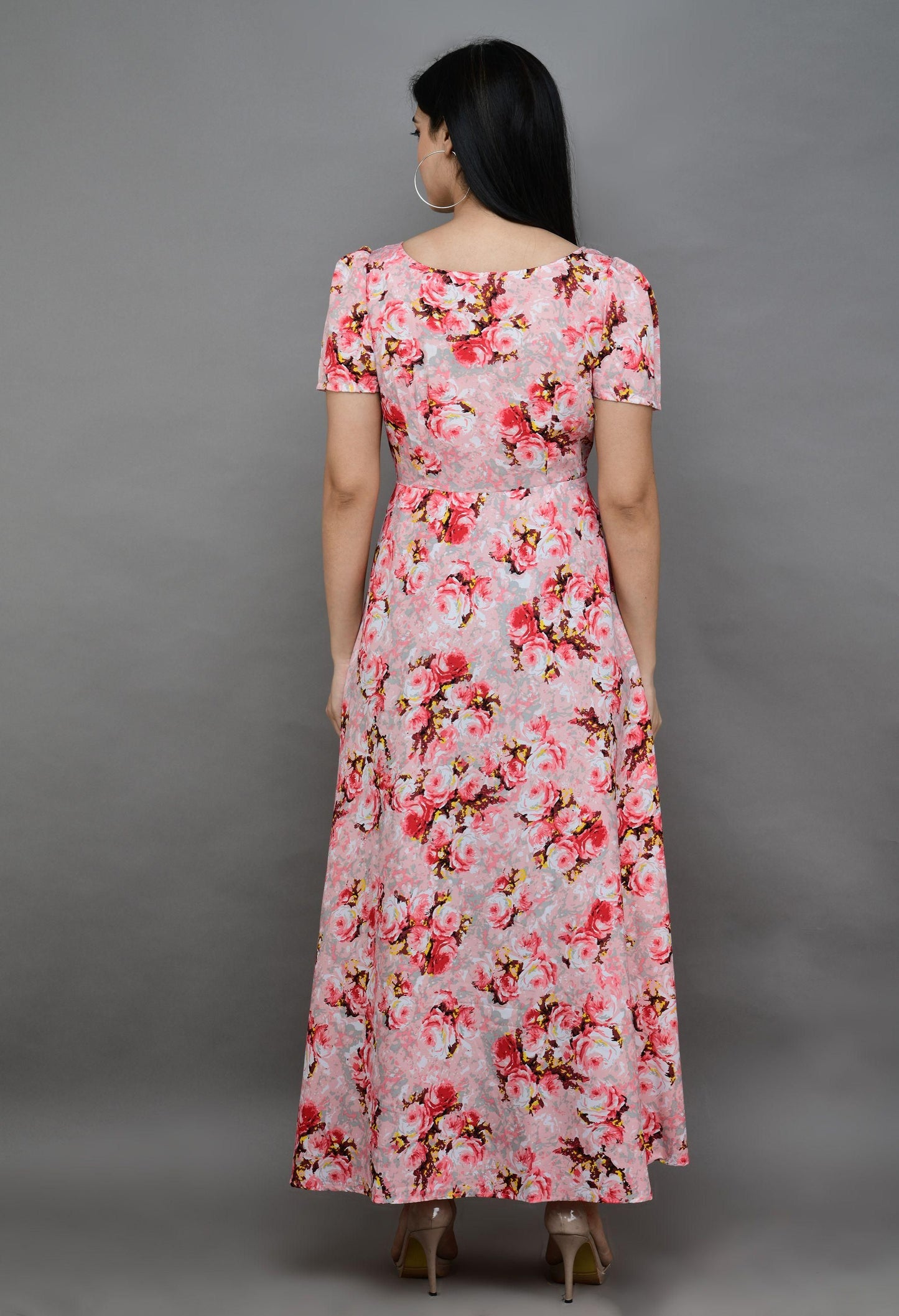 Women's Polyester Printed Maxi Dress