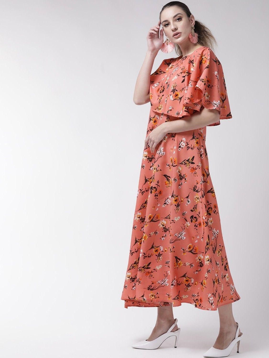 Women's Crepe Printed Maxi Dress