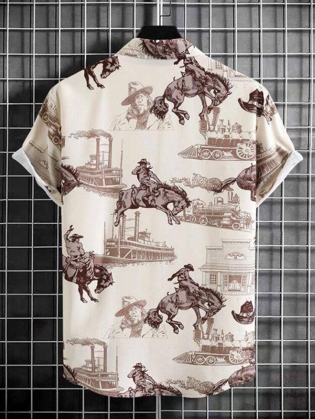 Wild West - Men Regular Fit Printed Casual Shirt